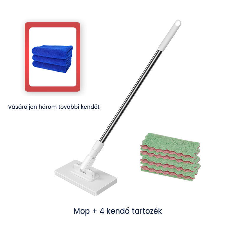💥 Eldobható porfelmosó 4 újrafelhasználható kendővel 🧺🧼