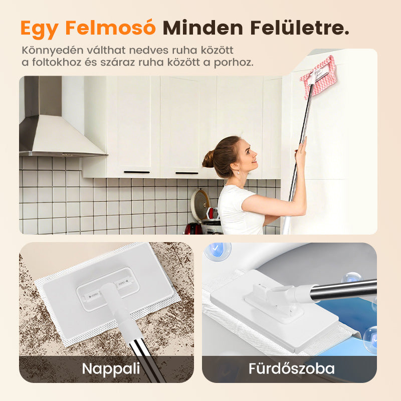 💥 Eldobható porfelmosó 4 újrafelhasználható kendővel 🧺🧼