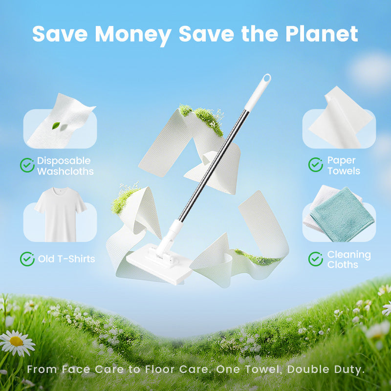 🟒💦Nejnovější nabídky – SLEVA 70 %🧹Jednorázová houbička se 4 vyměnitelnými náhradními hlavicemi