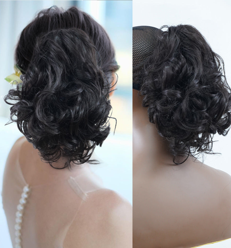 ✨Vlasové příčesky na krátký ohon s háčkovým sponkou – ohebné kovové sponky