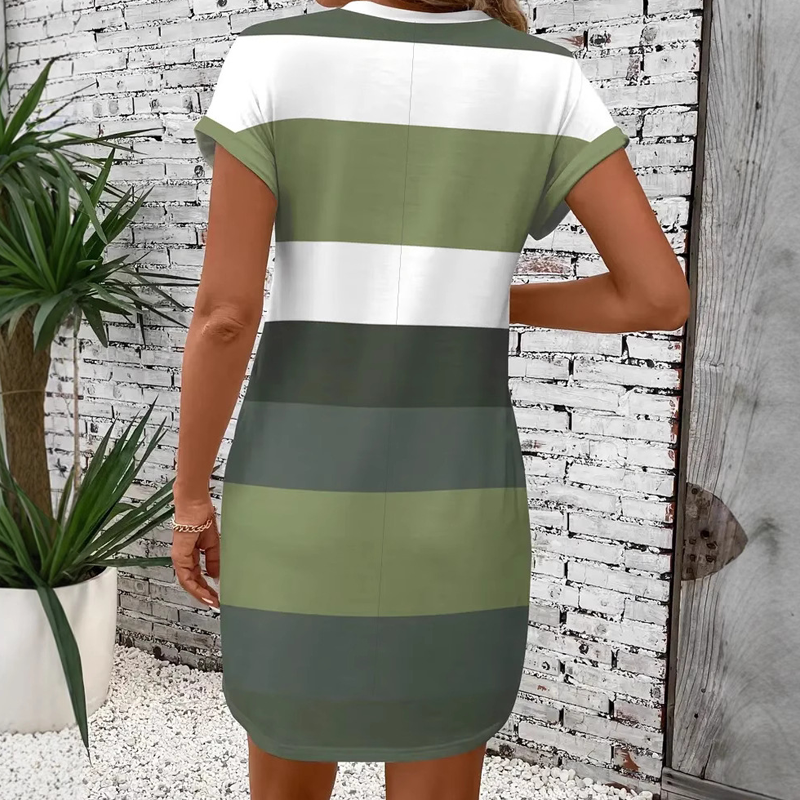 💖Dámské ležérní šaty s kulatým výstřihem