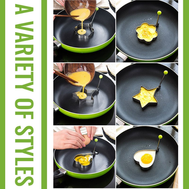 🍳Rozsdamentes acél tükörtojás formák💖