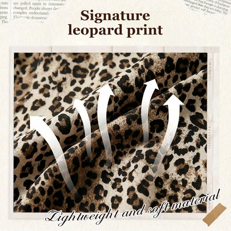 Dámská košile s leopardím potiskem a kontrastní síťovinou