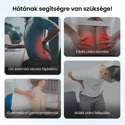 Mágneses deréknyújtó – akupresszúrás masszázs, hordozható kialakítás és hátfájás enyhítés 🧘‍♂️✨
