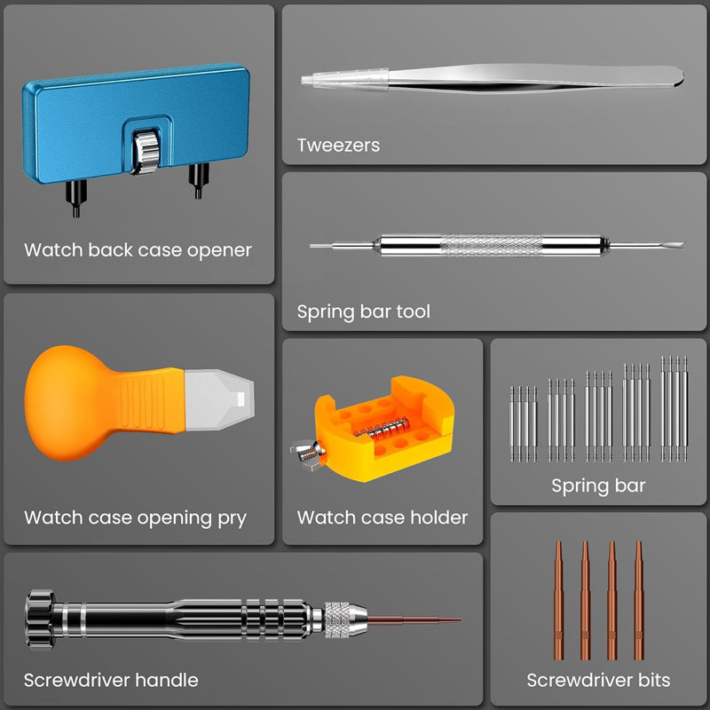 Profesionální sada nástrojů pro opravy hodinek