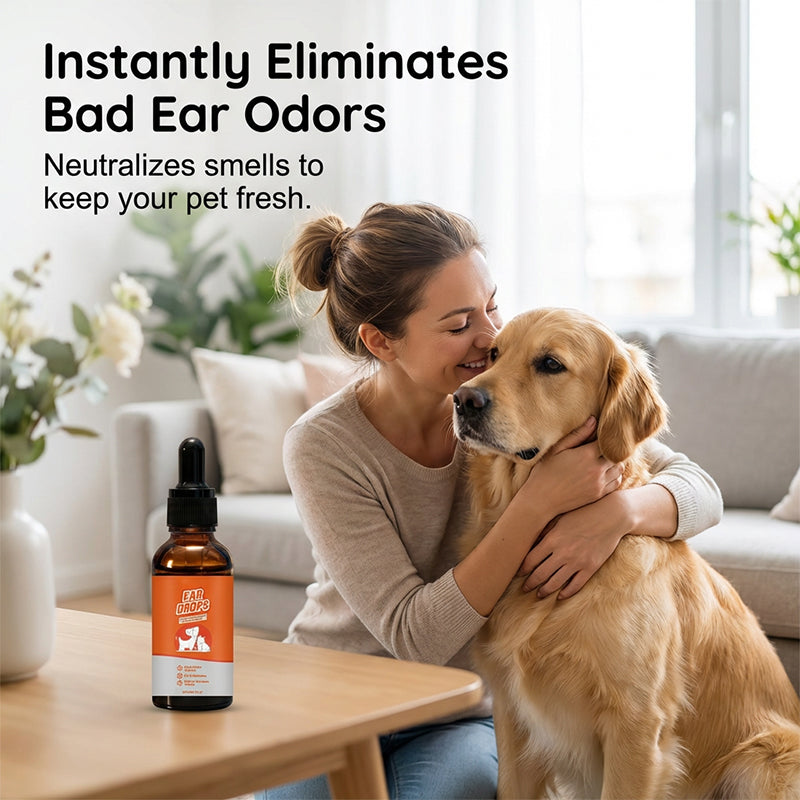 🐶🐱 Přírodní ušní kapky pro psy a kočky proti svědění a hromadění ušního mazu