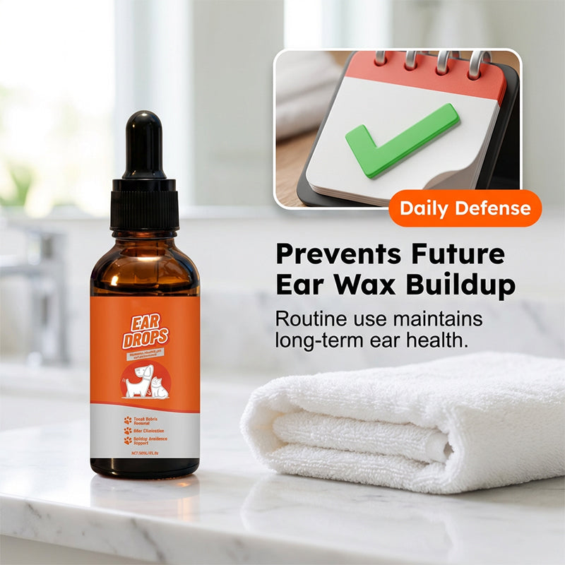 🐶🐱 Přírodní ušní kapky pro psy a kočky proti svědění a hromadění ušního mazu