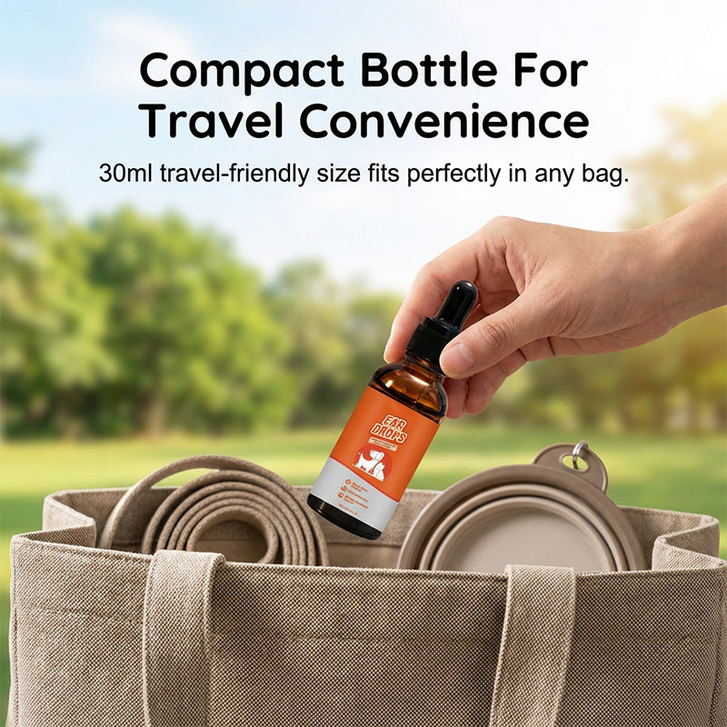 🐶🐱 Přírodní ušní kapky pro psy a kočky proti svědění a hromadění ušního mazu