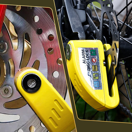 Kotoučový zámek s alarmem proti krádeži motocyklu