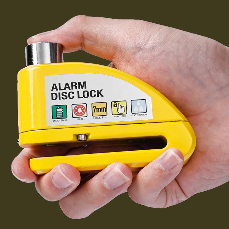 Kotoučový zámek s alarmem proti krádeži motocyklu