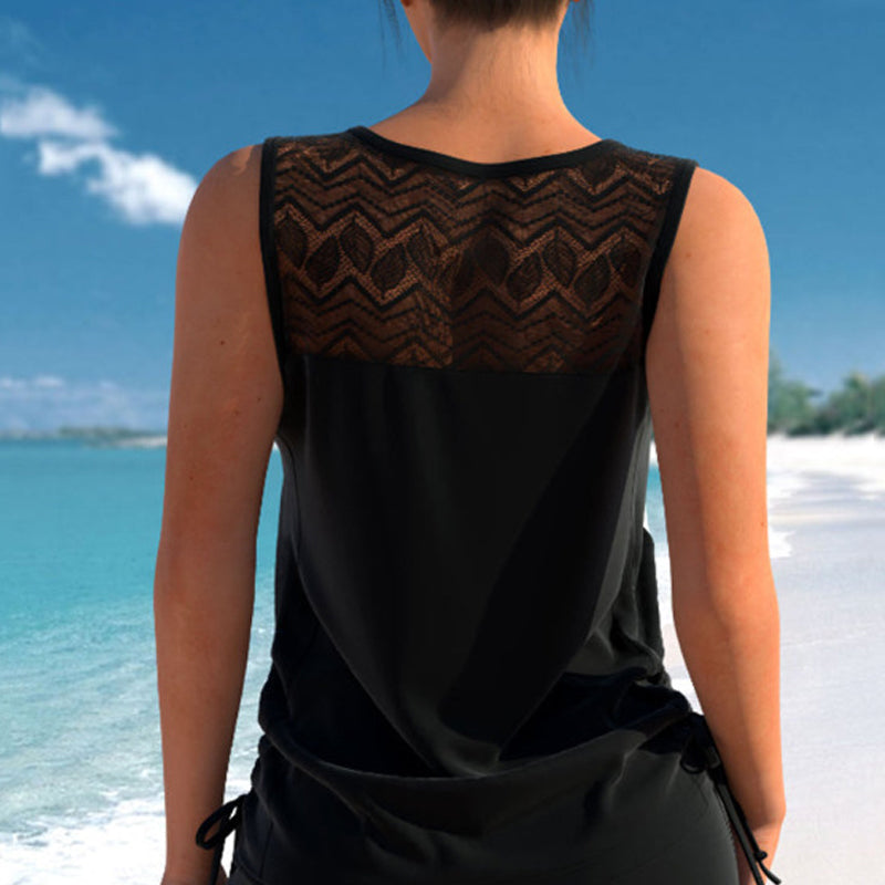 Dámské dvoudílné plavky typu tankini s potiskem