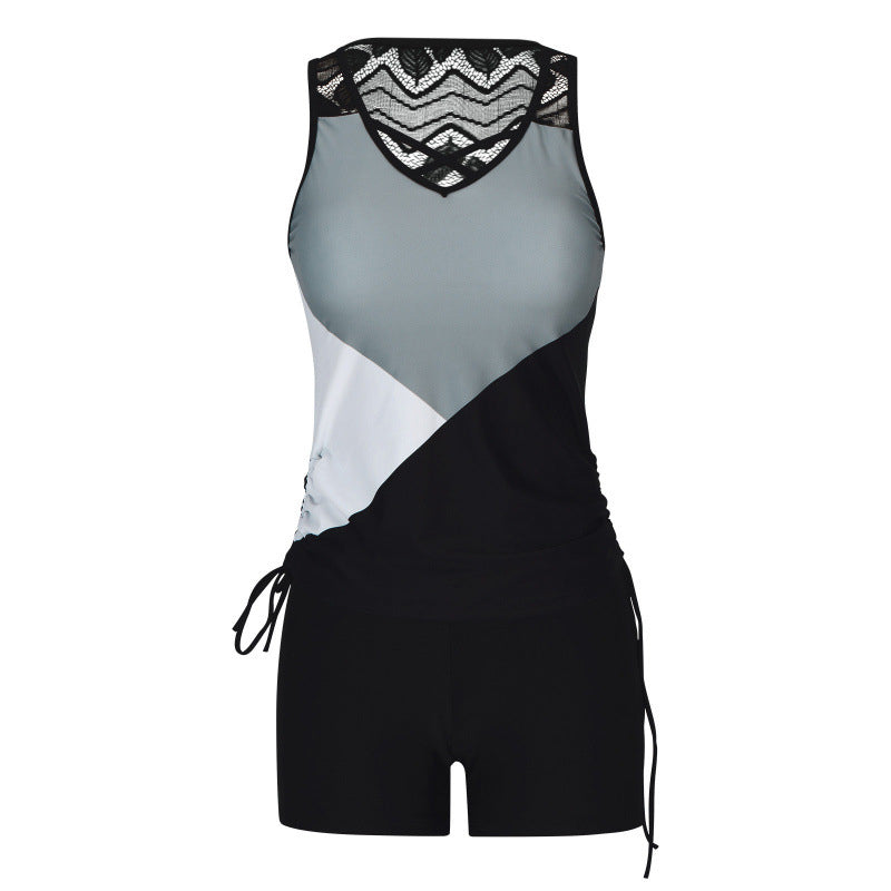 Dámské dvoudílné plavky typu tankini s potiskem