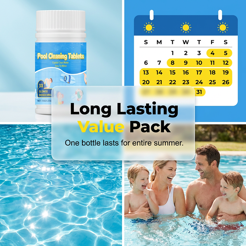 Tablety na čištění bazénů pro křišťálově čistou vodu
