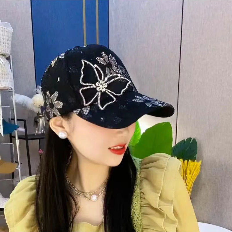 🦋🧢Hálós virágmintás masnis baseball sapka