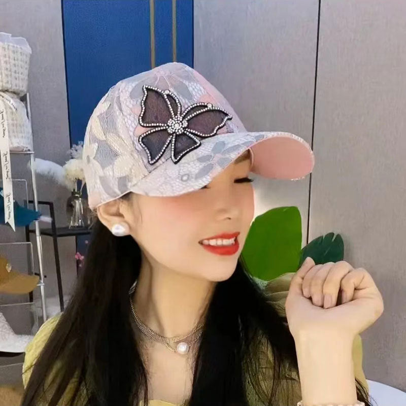 🦋🧢Hálós virágmintás masnis baseball sapka