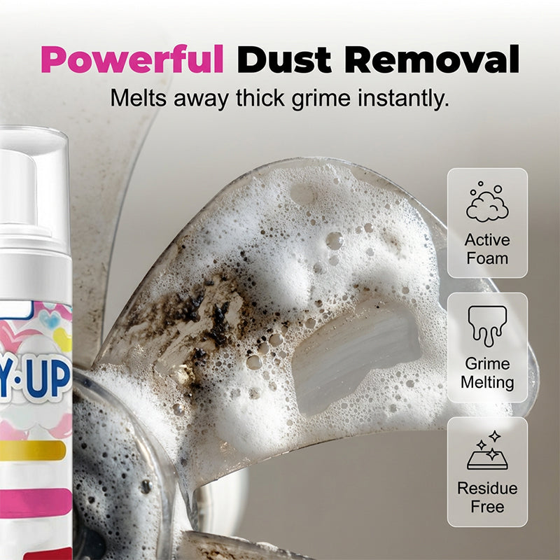 🌀 Ventilátor-tisztító spray – szétszerelés nélkül. A hab feloldja a port. Minden típusú ventilátoron hatékony! 🧼✨