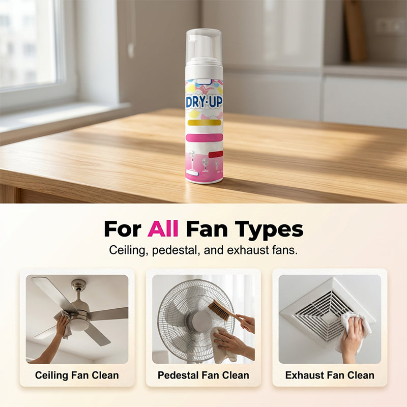 🌀 Ventilátor-tisztító spray – szétszerelés nélkül. A hab feloldja a port. Minden típusú ventilátoron hatékony! 🧼✨