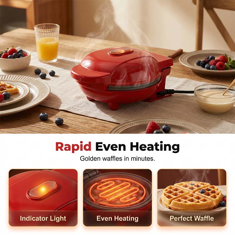 🍯 Reggeli boldogság – Mini elektromos gofrisütő🍽️ Kezdd a napod tökéletes gofrikkal🧇