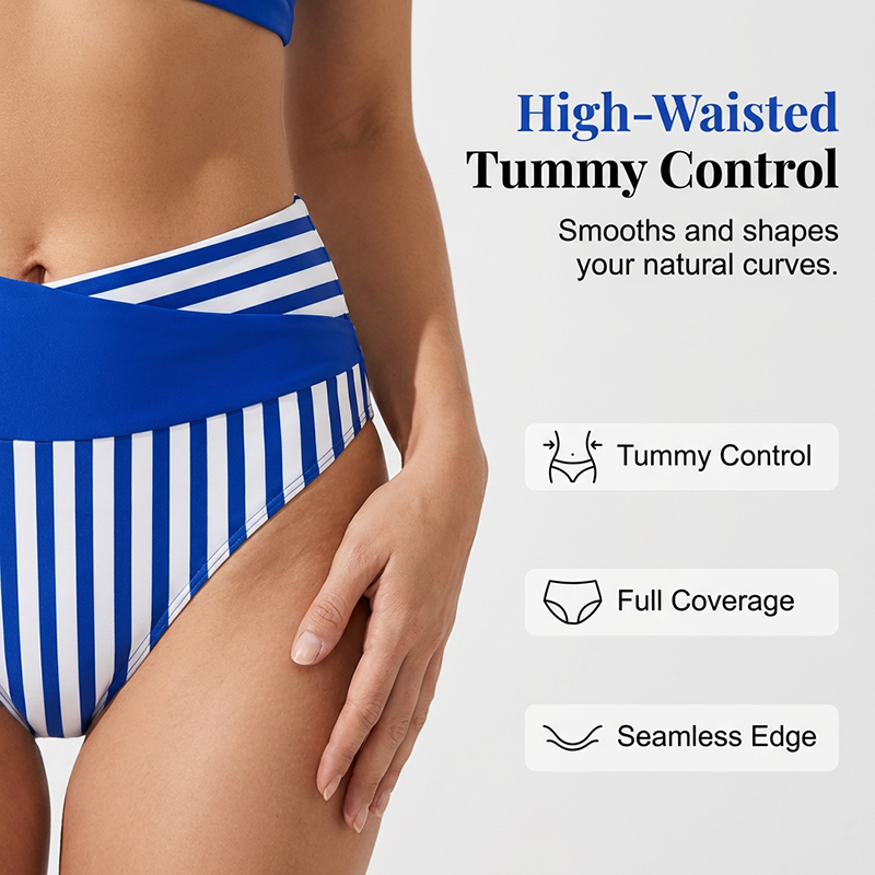 👙 S-3XL Színblokkos Bikini: Stílusos és Alakformáló Két Részes Fürdőruha 🌊