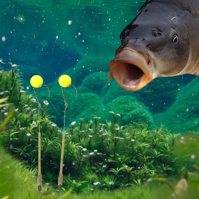 🎣 Nagy felhajtóerejű, úszó típusú horog – természetesen lebeg, pillanatok alatt kapás! 🐟💧 A csalit az optimális mélységben tartja – több kapás, kevesebb várakozás. 🔴⚡